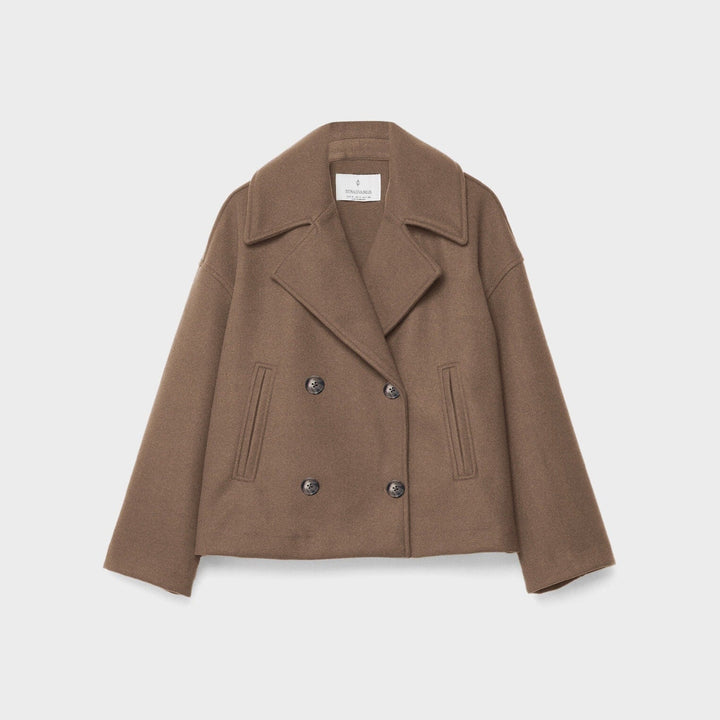 Damen kurze Double-Breasted Jacke
