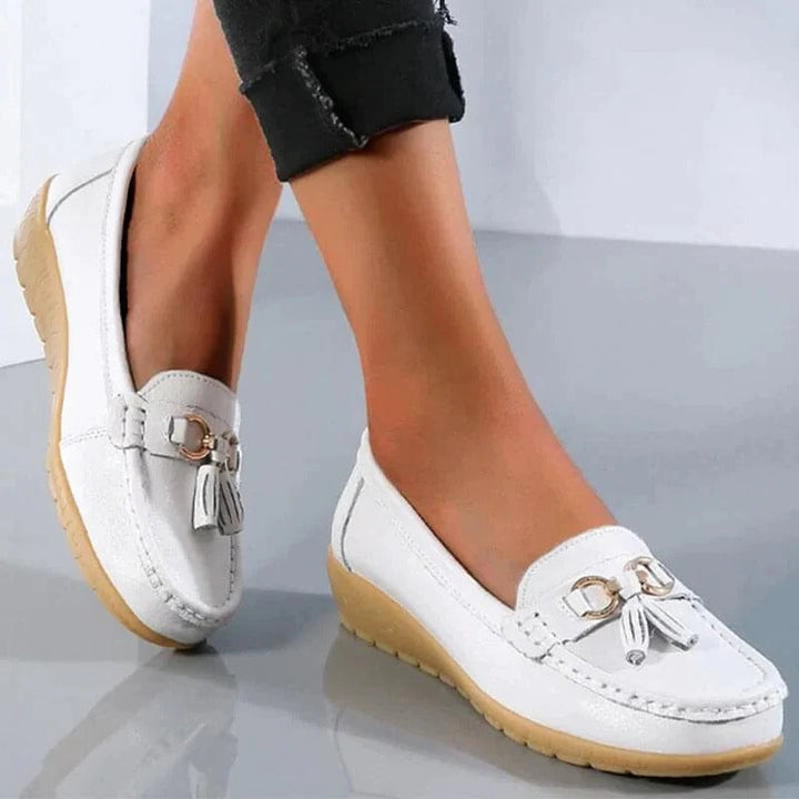 Orthopädische Leder-Loafer für Damen | Fußgewölbestütze