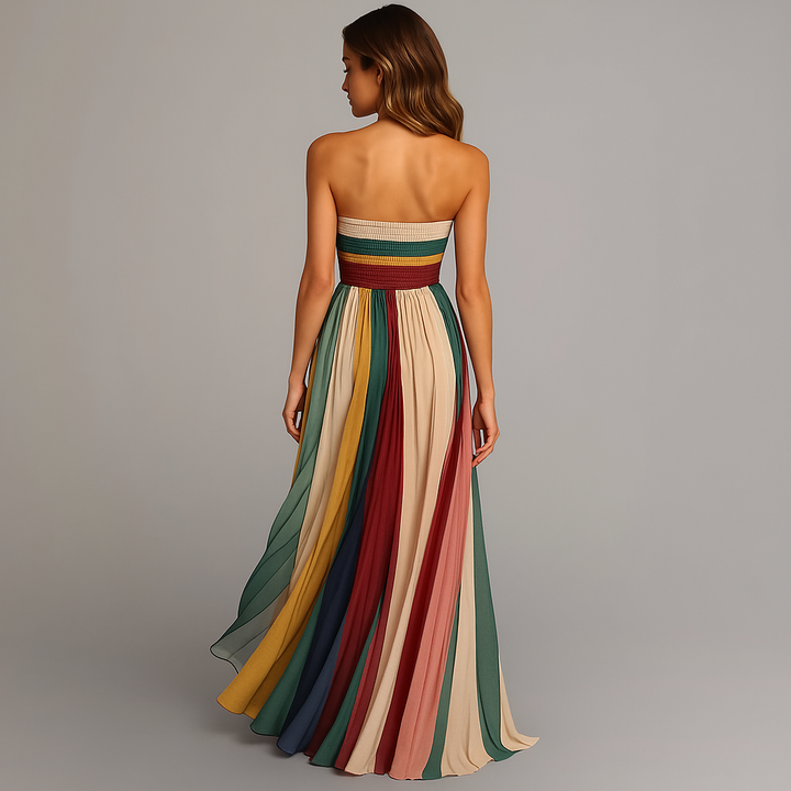 Lässiges Maxikleid für Damen mit kurzen Ärmeln