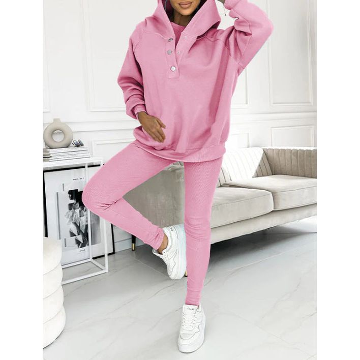 Damen 3-teiliges Loungewear-Set Hoodie