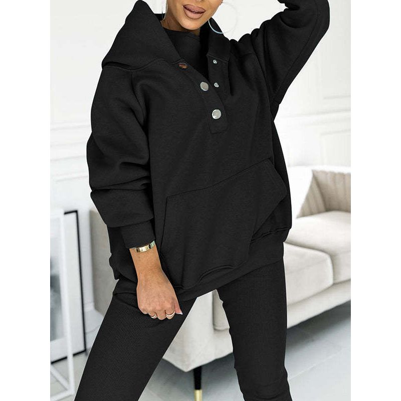 Damen 3-teiliges Loungewear-Set Hoodie