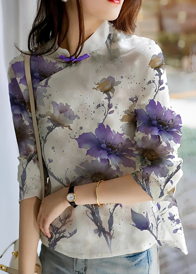 Margaret - Elegante Blumenbluse für Damen