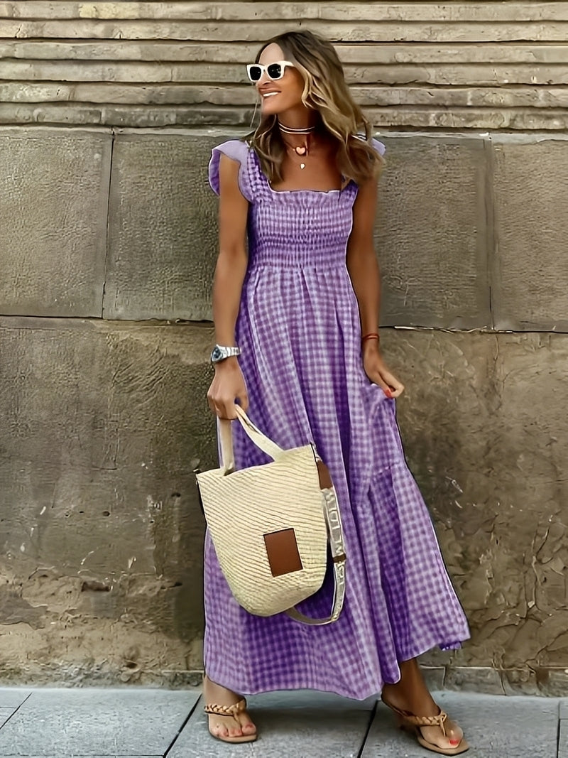 Mollie - Stilvolles Maxikleid mit Mock-Ausschnitt für Damen