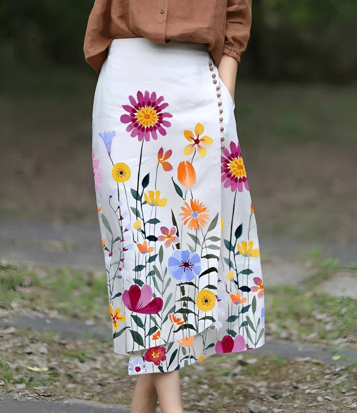 Manda - Eleganter asymmetrischer A-Linien-Rock für Damen