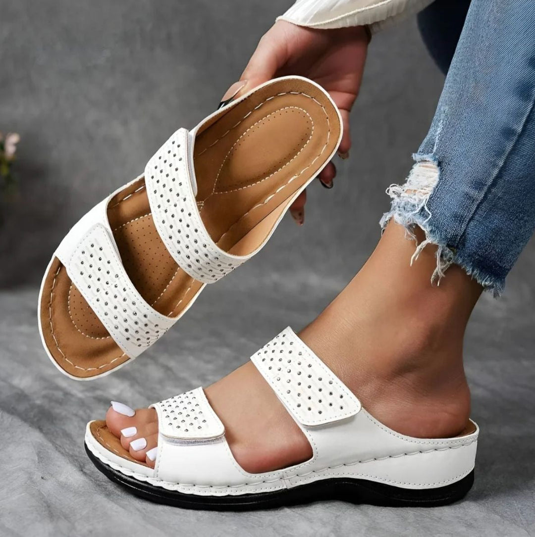 Orthopädische Sandalen Damen mit Klettverschluss