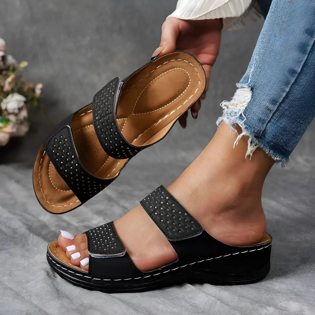 Orthopädische Sandalen Damen mit Klettverschluss