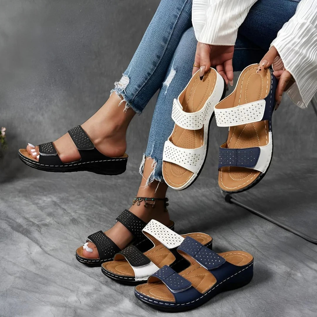 Orthopädische Sandalen Damen mit Klettverschluss