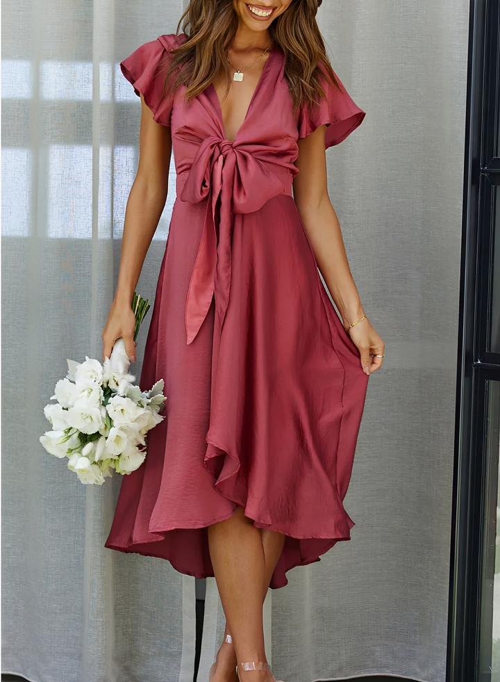 Ellia - Stilvolles, asymmetrisches Damenkleid