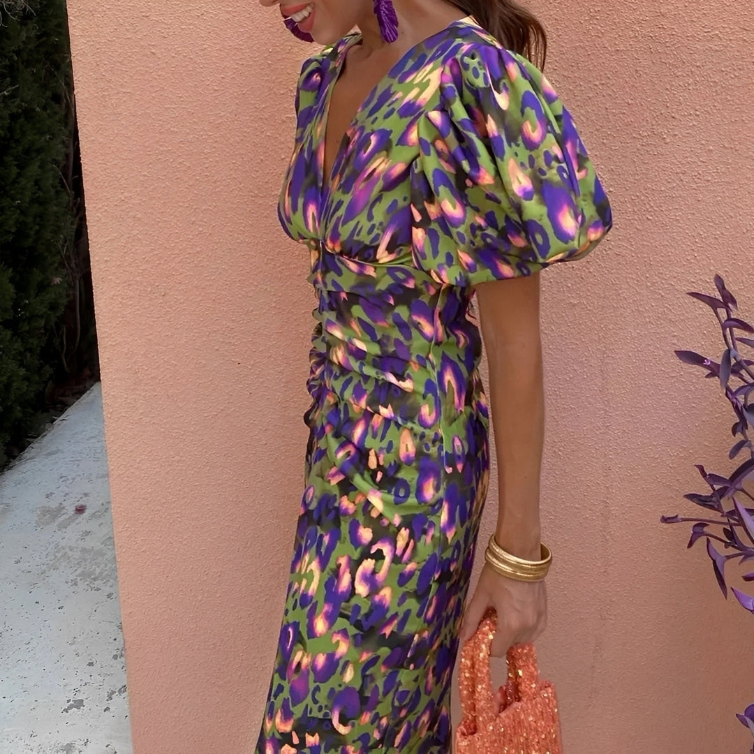 Stacey - Stilvolles, schmal geschnittenes Kleid mit Print für Damen