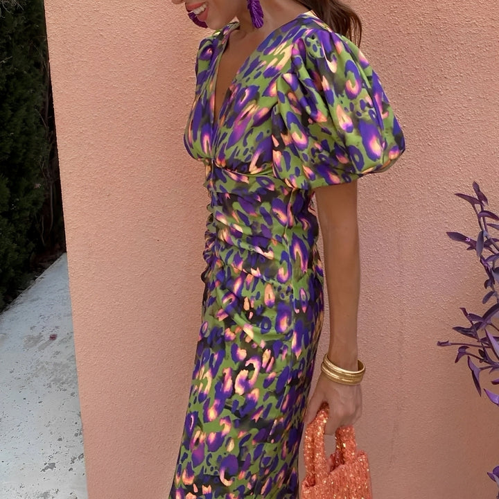Stacey - Stilvolles, schmal geschnittenes Kleid mit Print für Damen