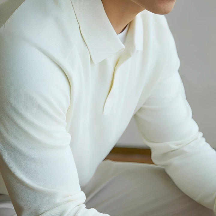 Anton - Lässiger Wollpullover mit Reverskragen für Herren