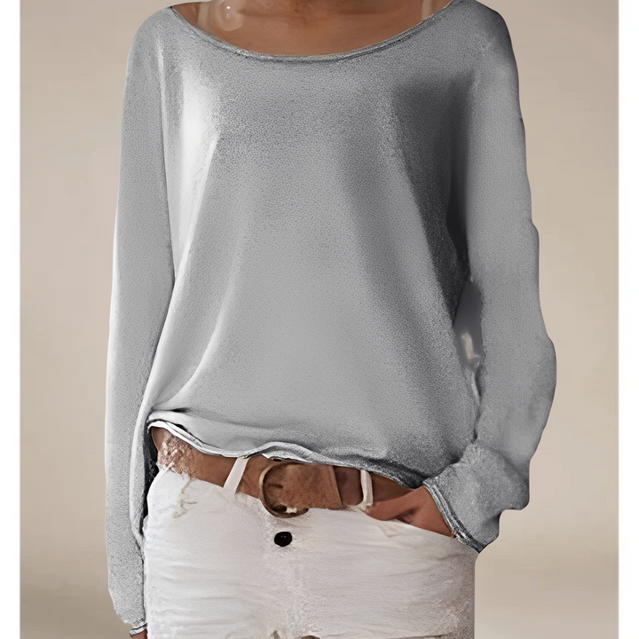 Alexa – Leichter Rundhals-Feinstrickpullover