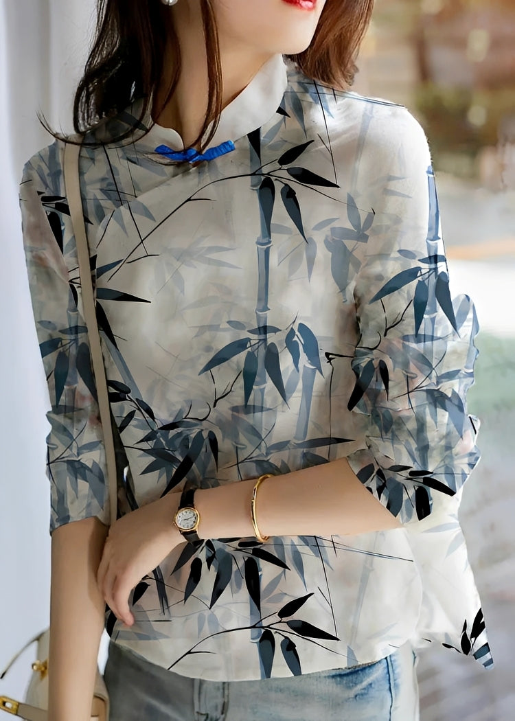 Margaret - Elegante Blumenbluse für Damen