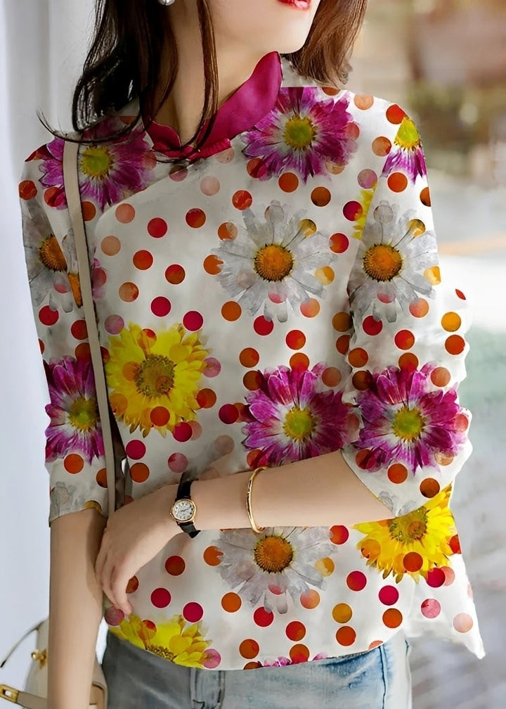Margaret - Elegante Blumenbluse für Damen