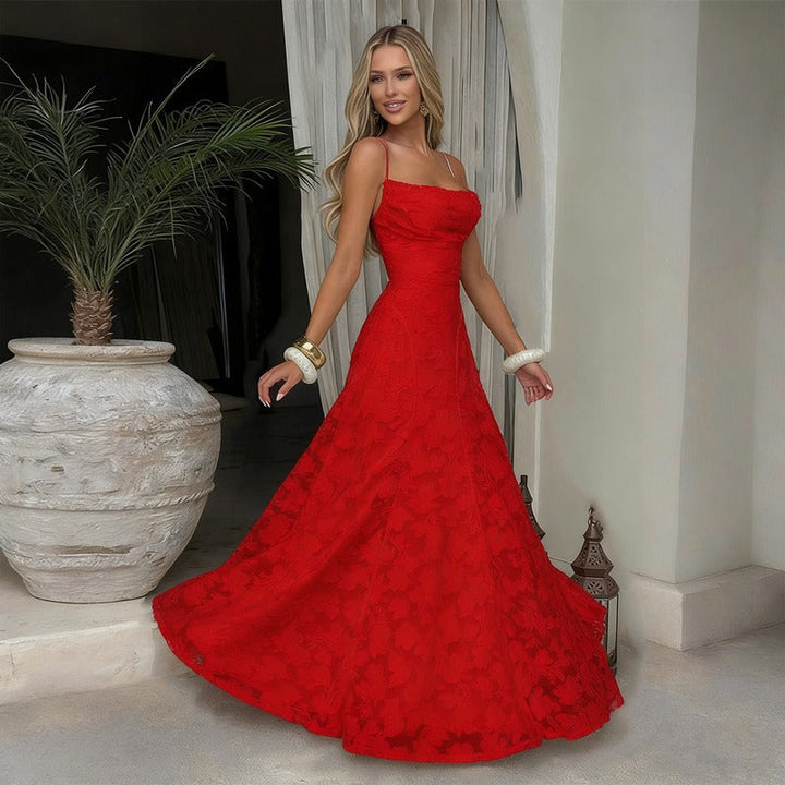 Annika – Elegantes A-Linien-Kleid mit Spaghettiträgern für Damen