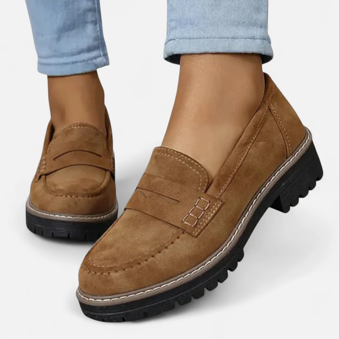 Annika | Damen Klassische Loafer mit Markanter Sohle