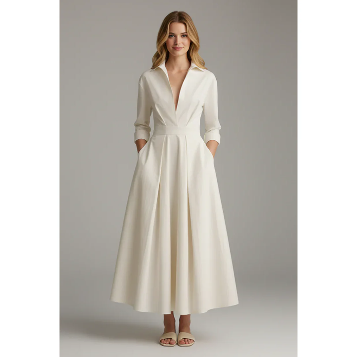 Irina | Damen Sommer Midikleid Elegant für Strand und Alltag