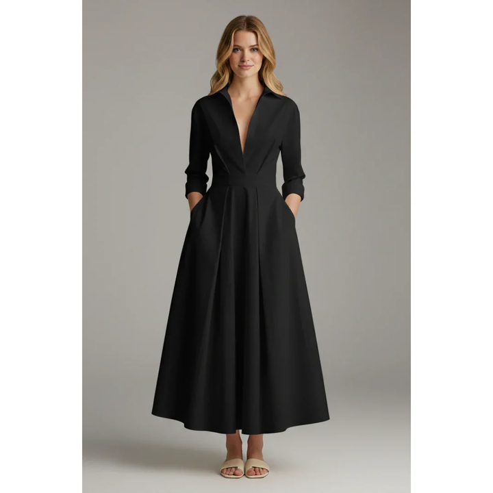 Irina | Damen Sommer Midikleid Elegant für Strand und Alltag