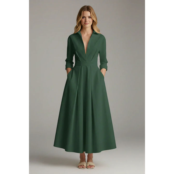 Irina | Damen Sommer Midikleid Elegant für Strand und Alltag