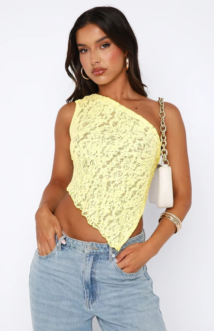 Luise - Top aus Spitze mit Rückendetails