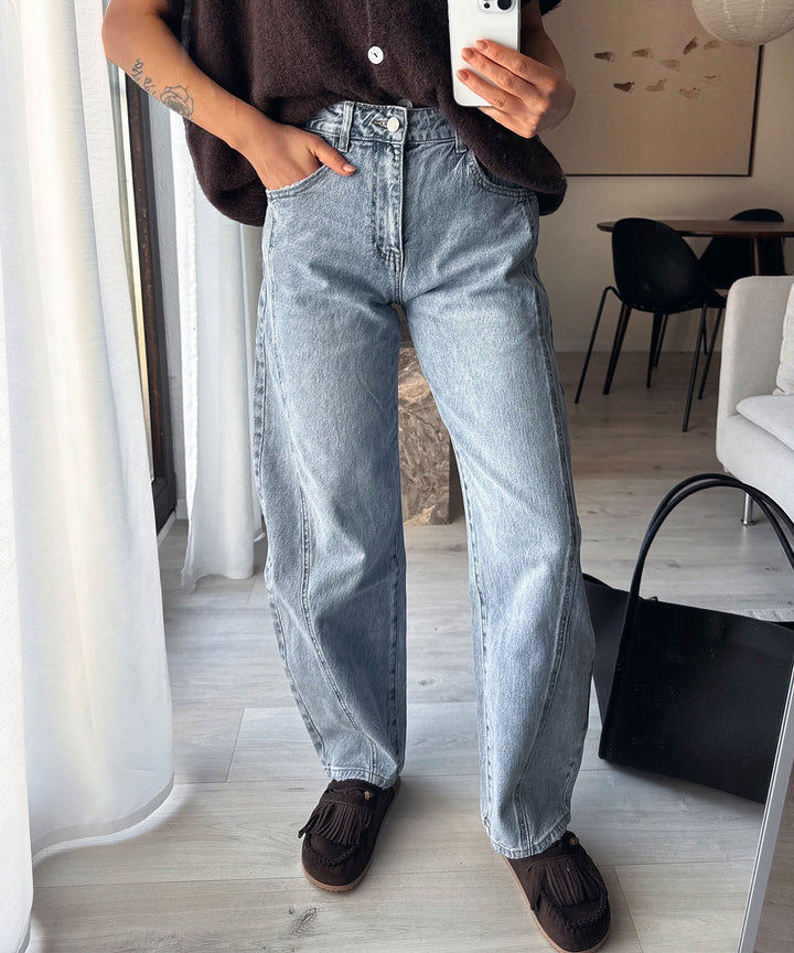 Barrel Jeans Cleonita Hellblau Ladypolitan ♡