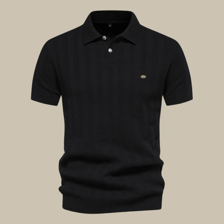 Jakob | Herren Poloshirt Strickoptik Für Sommer