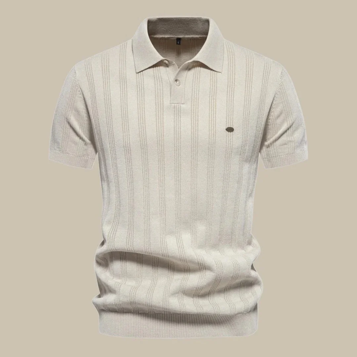 Jakob | Herren Poloshirt Strickoptik Für Sommer
