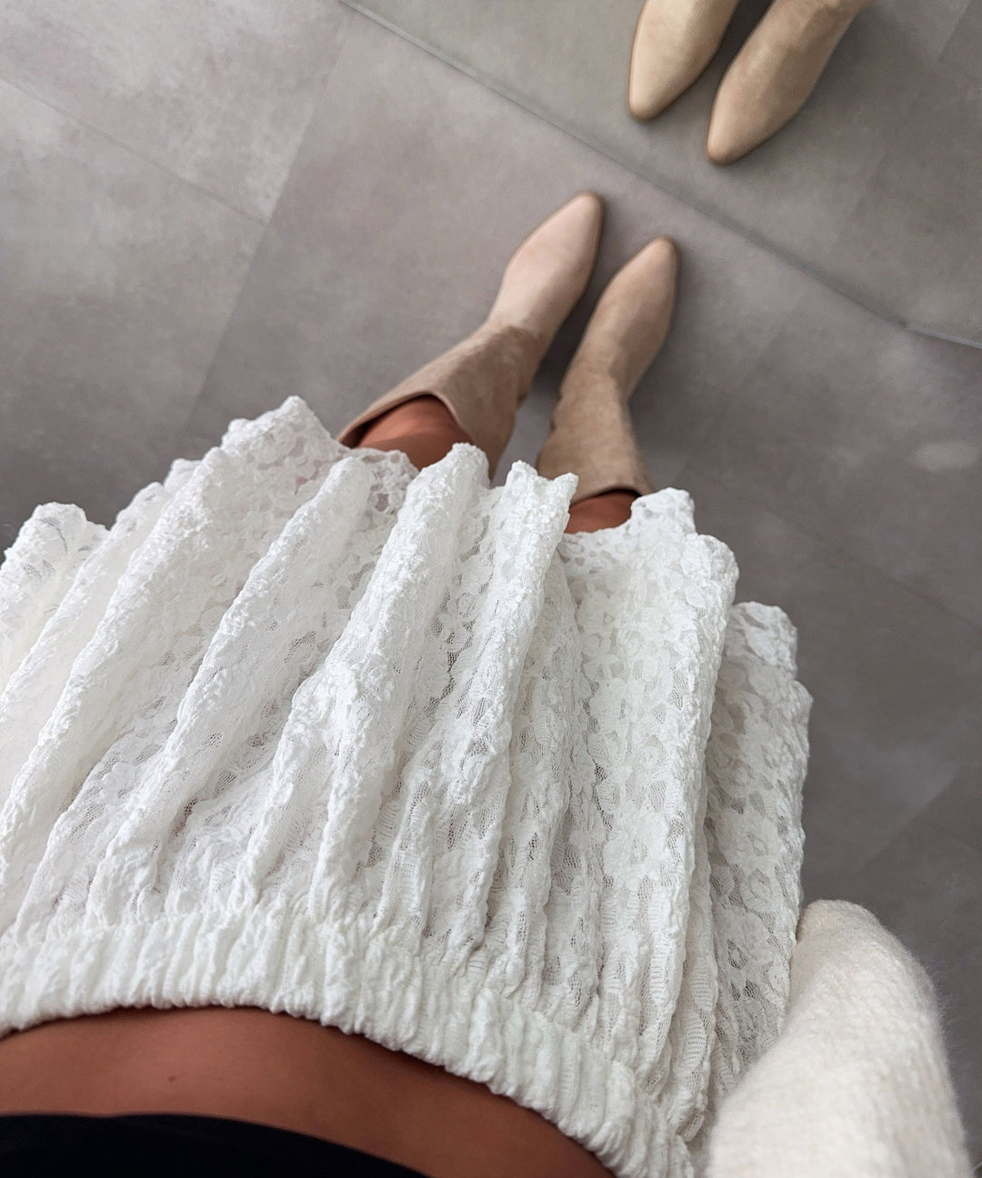 Hosenrock mit Spitze Liwa Creme