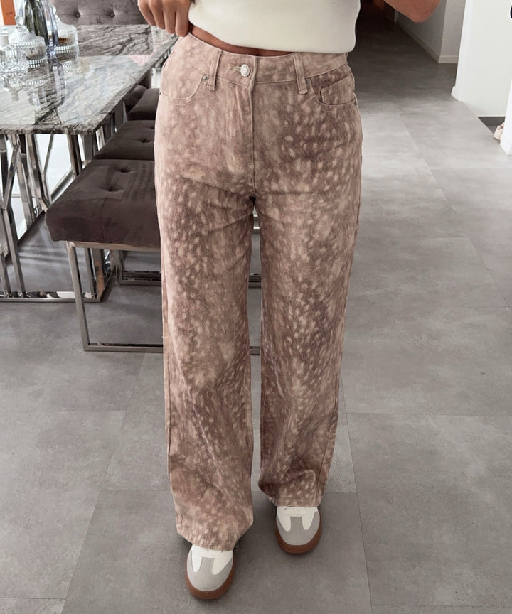 Stretch Straight Leg Jeans Sandria Beige Ladypolitan ♡