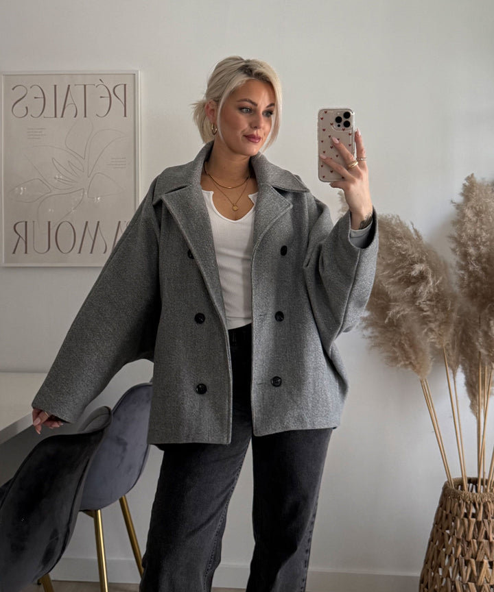 Oversize Jacke Joana Grau