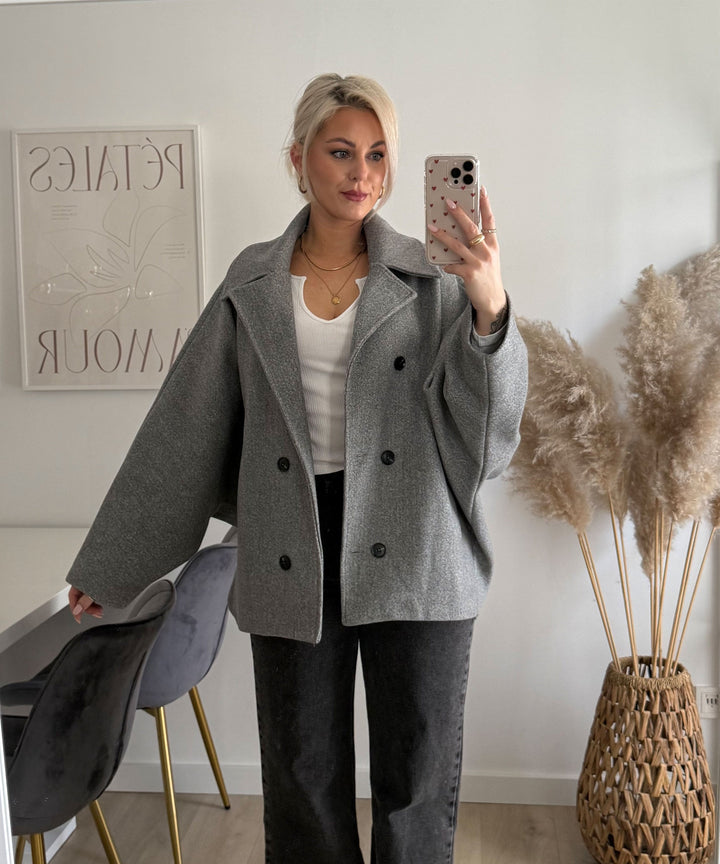Oversize Jacke Joana Grau