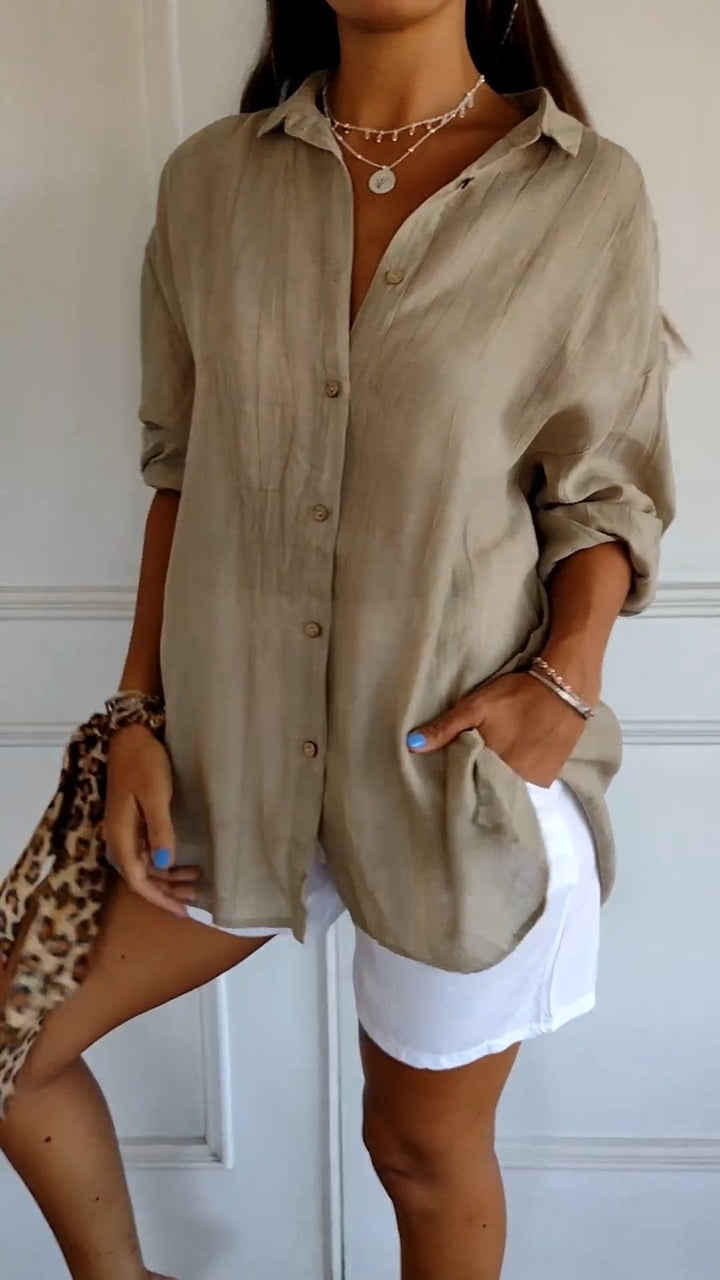 Leonie – Women's Button-Down Shirt - Image 3