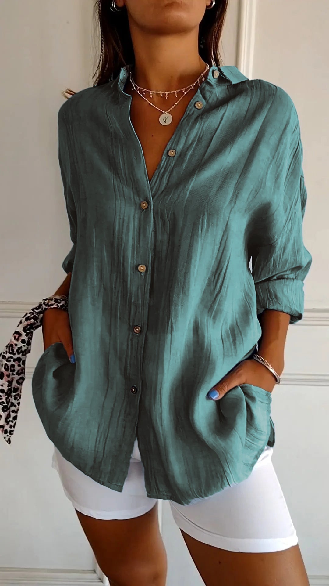 Leonie – Women's Button-Down Shirt - Image 6