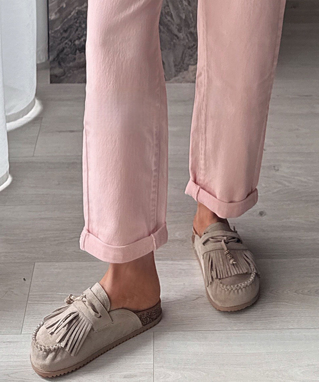 Pantoletten Rina Beige
