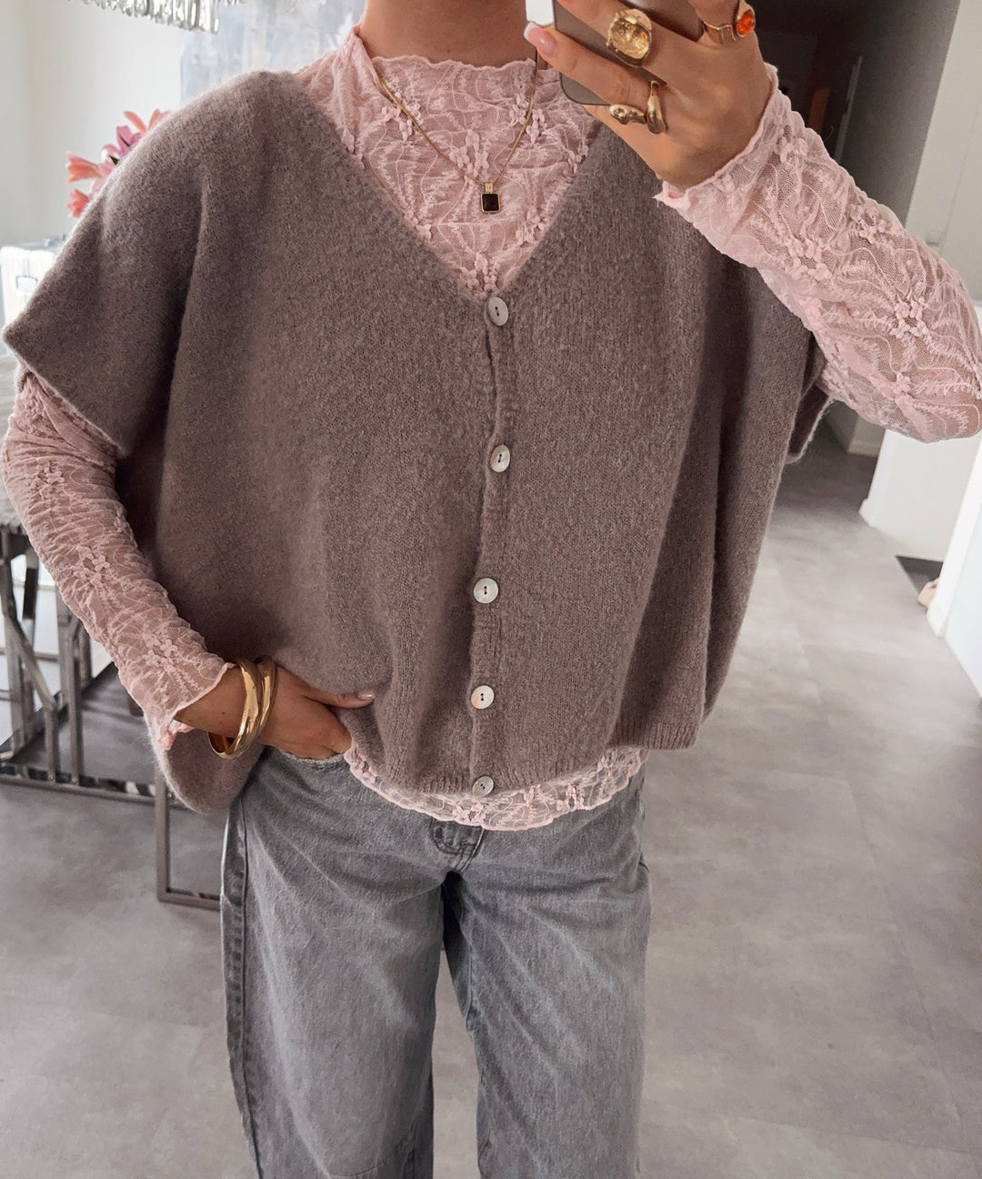 Spitzen Oberteil Zaera Rosa Ladypolitan ♡