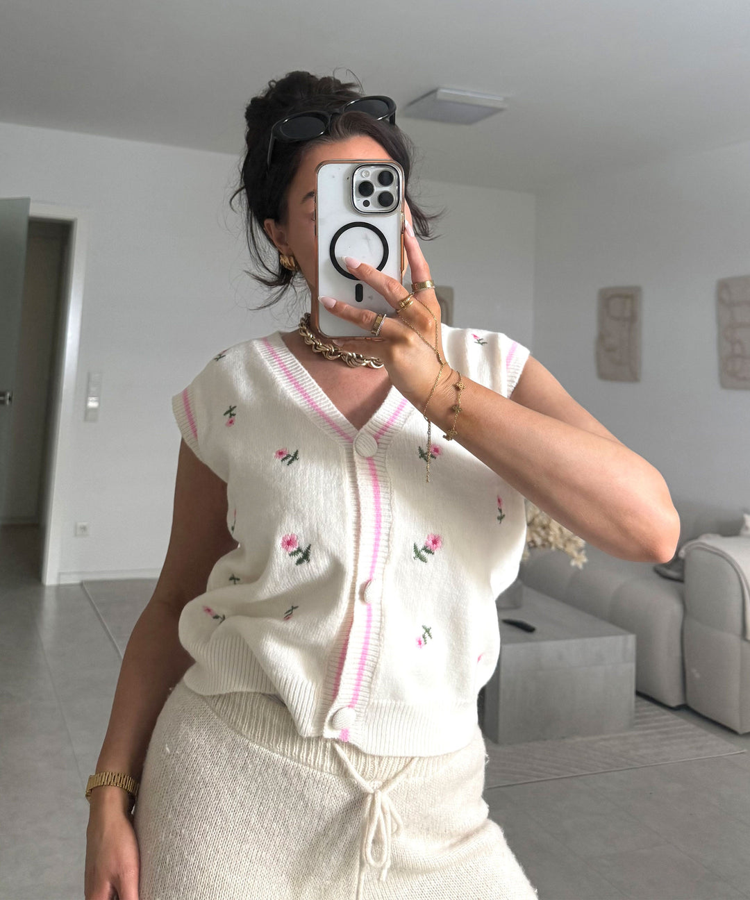 Strickweste Juliena Creme Ladypolitan ♡