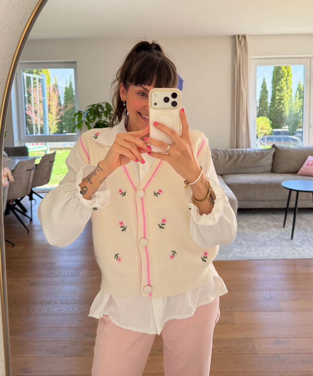 Strickweste Juliena Creme Ladypolitan ♡