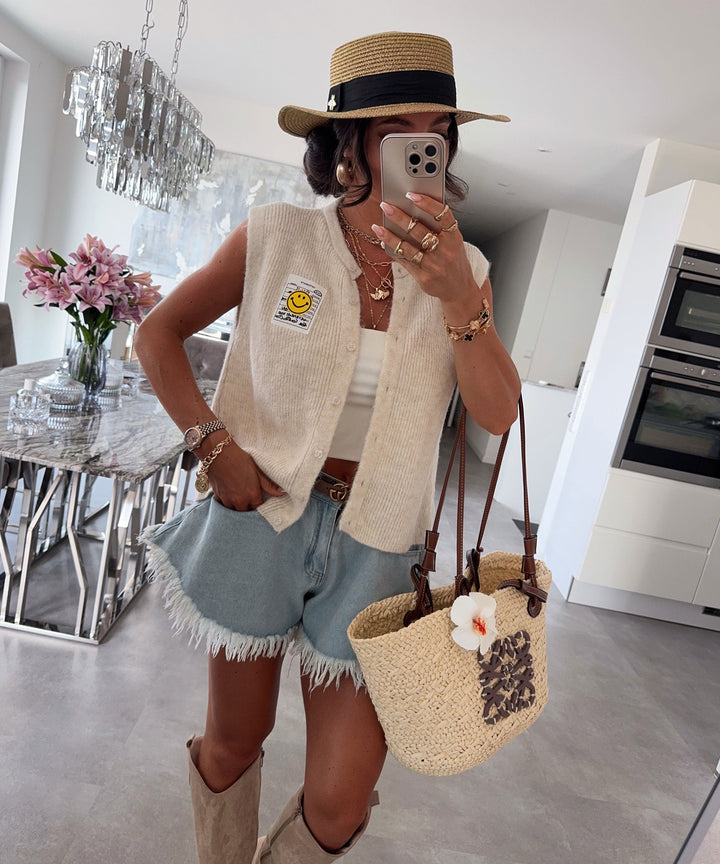 Weste Riula Beige Ladypolitan ♡