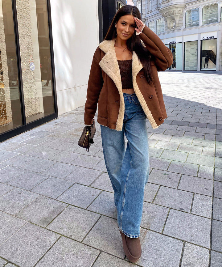 Lederjacke Penny braun