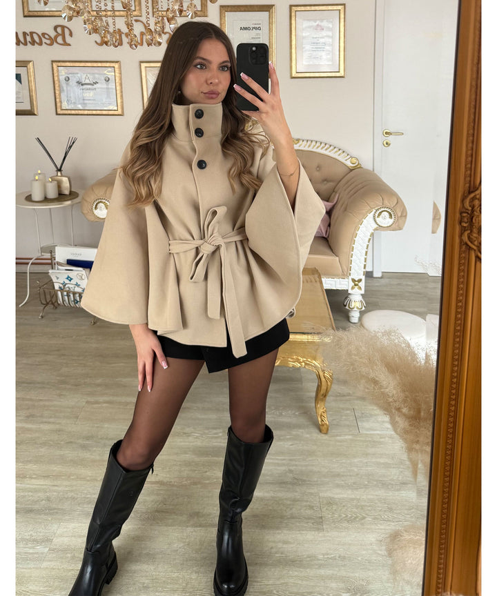 Poncho Karah Beige Ladypolitan ♡