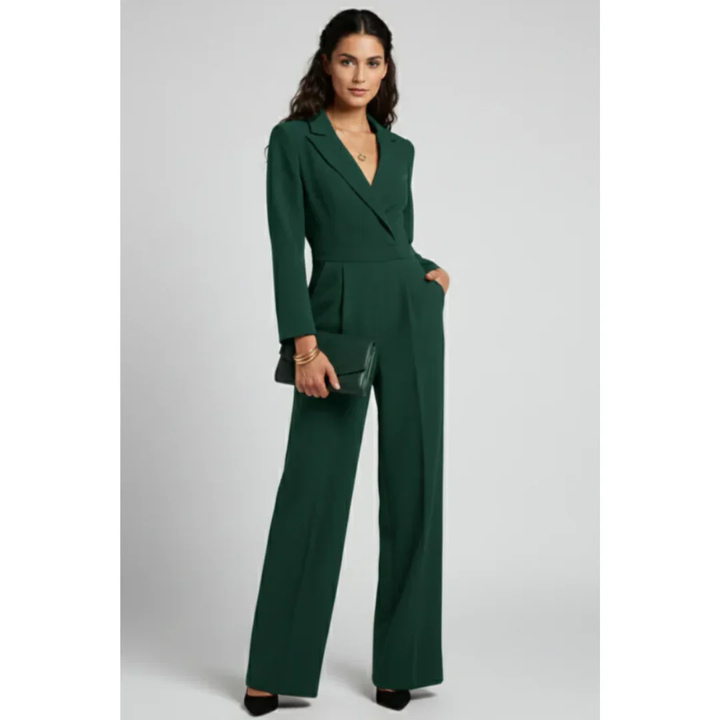 Katrin | Damen Jumpsuit Für Abend Mit Gürtel Schlicht