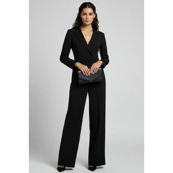 Katrin | Damen Jumpsuit Für Abend Mit Gürtel Schlicht