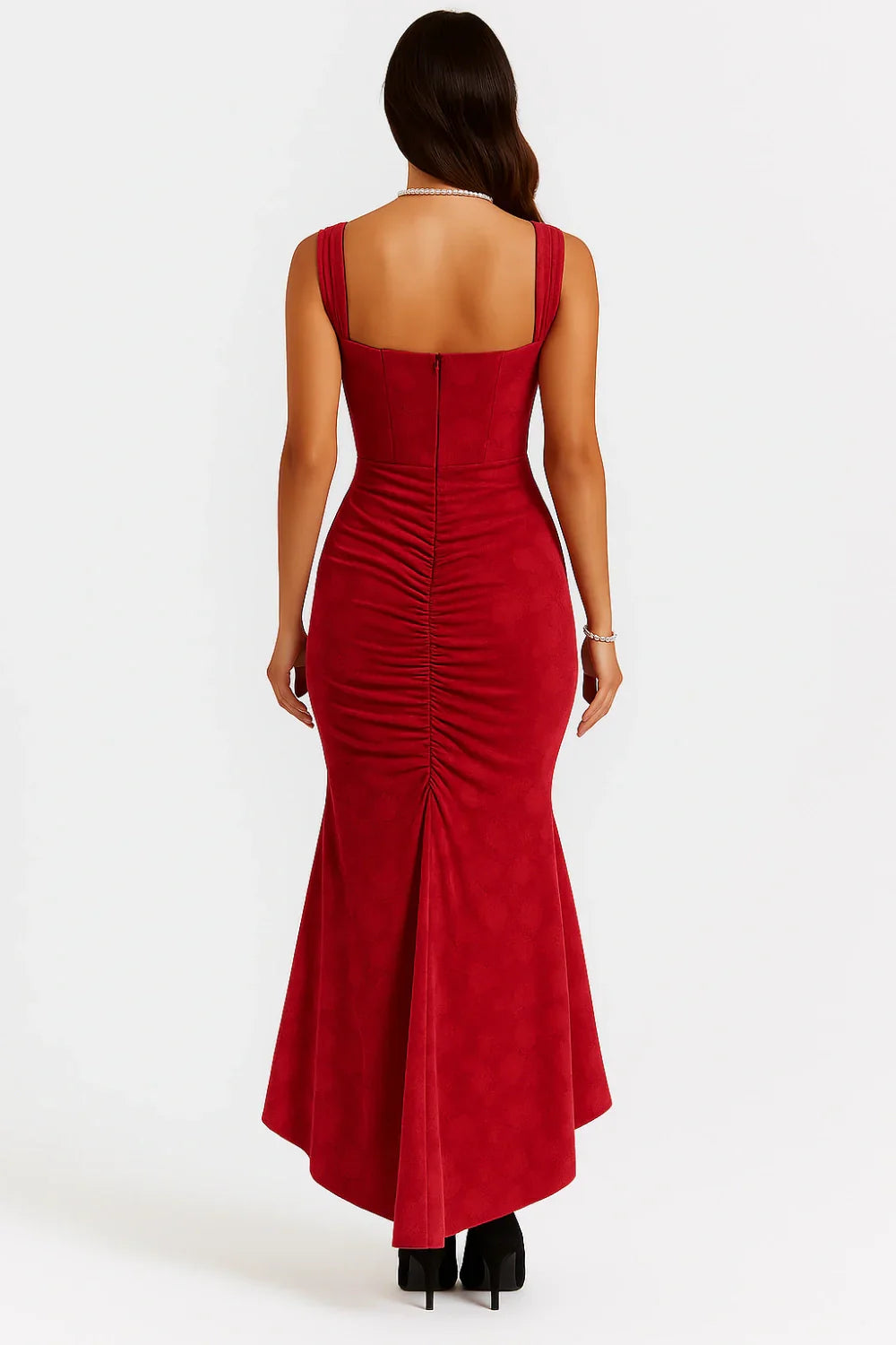 Arabella Kleid – Elegantes Korsett-Maxikleid mit Rüschen