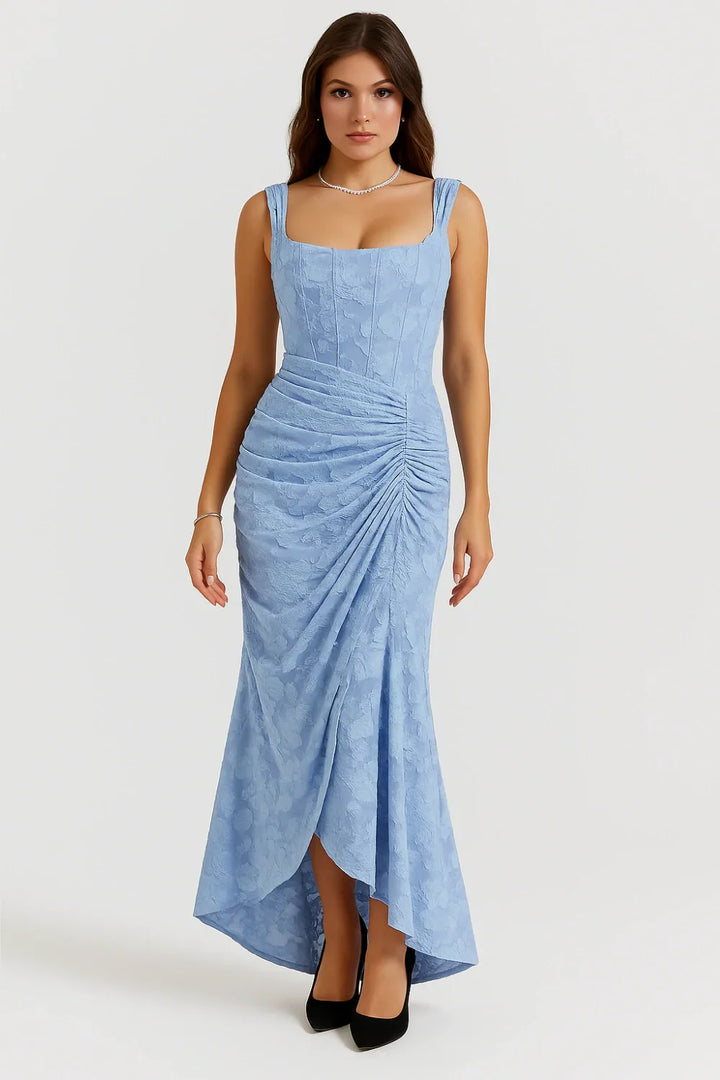Arabella Kleid – Elegantes Korsett-Maxikleid mit Rüschen