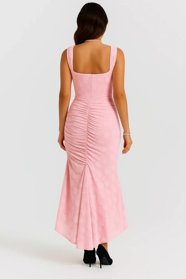 Arabella Kleid – Elegantes Korsett-Maxikleid mit Rüschen