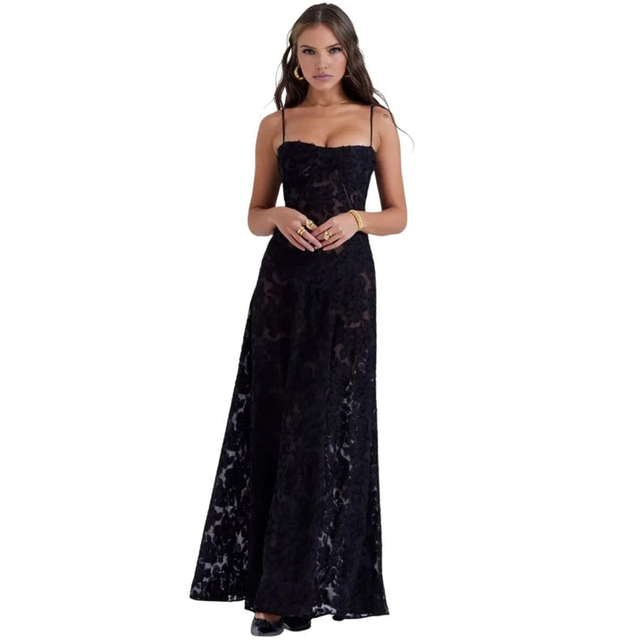Enchanted Corset Maxi Kleid mit Schnürung am Rücken