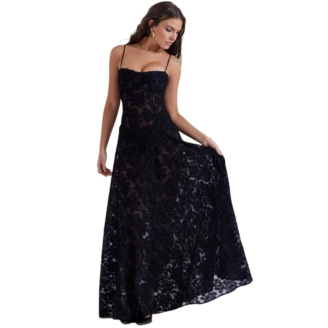 Enchanted Corset Maxi Kleid mit Schnürung am Rücken