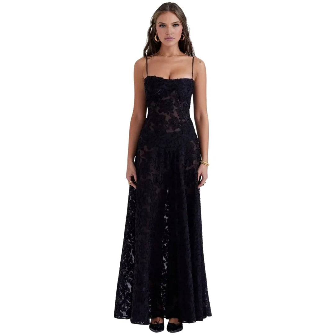 Enchanted Corset Maxi Kleid mit Schnürung am Rücken