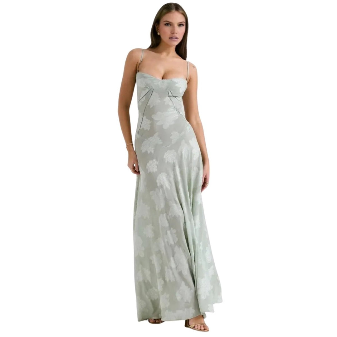 Enchanted Corset Maxi Kleid mit Schnürung am Rücken
