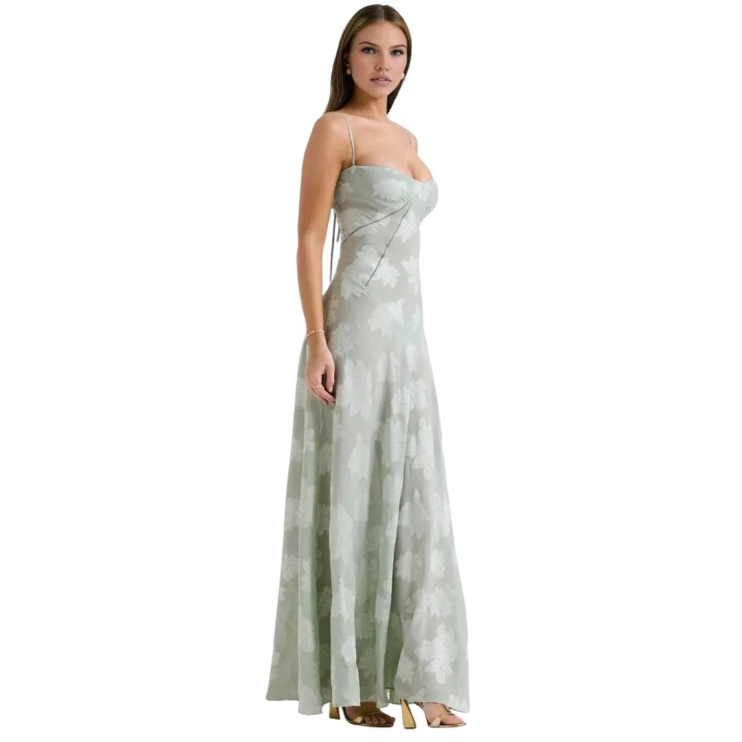 Enchanted Corset Maxi Kleid mit Schnürung am Rücken